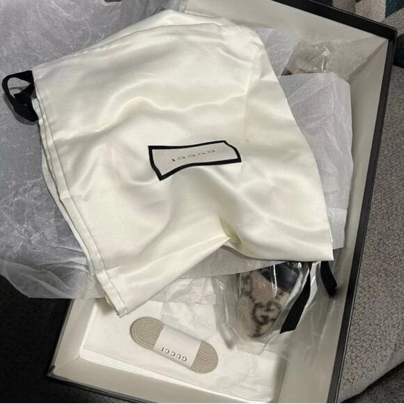 NEW GUCCI Ace GG Monogram Men\'s Wool Logo Sneakers 7.5 main image 7